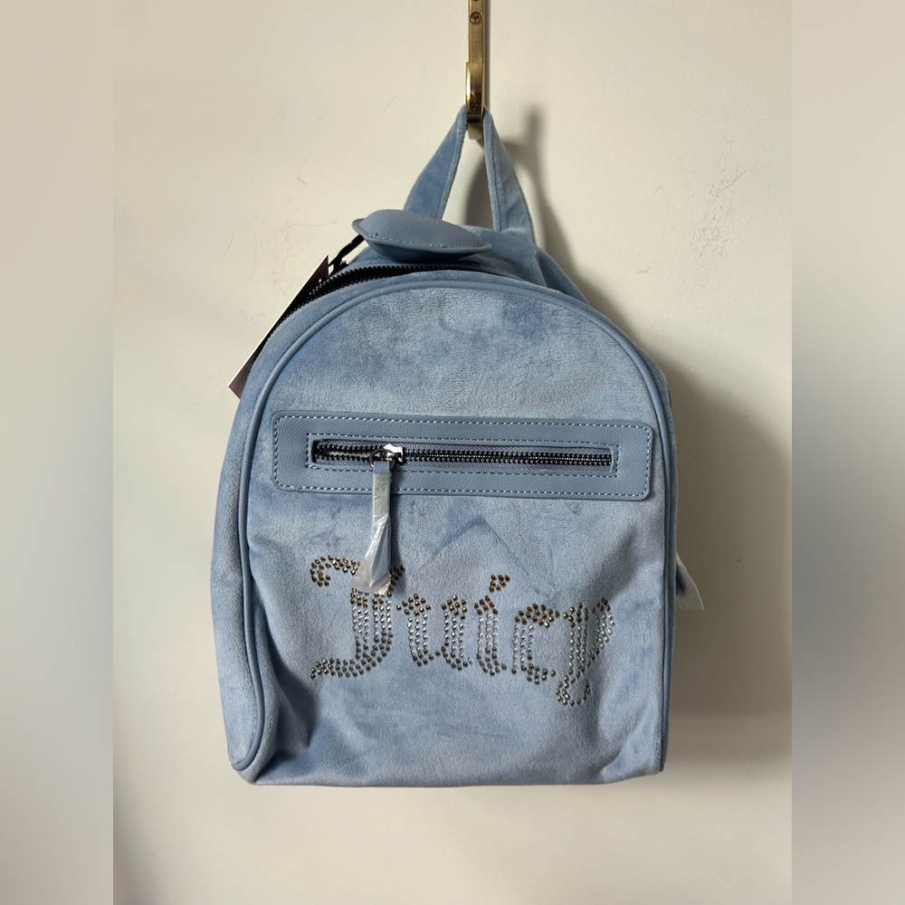 Juicy couture blue rhinestone velour Backpack